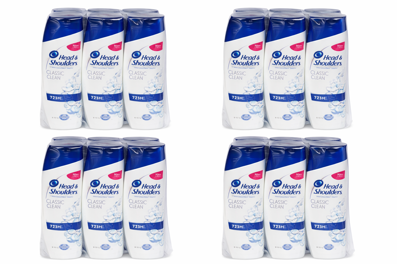 Head & Shoulders Classic Clean Anti-Dandruff Shampoo 13.5oz 24 Bottles (4 Cases)