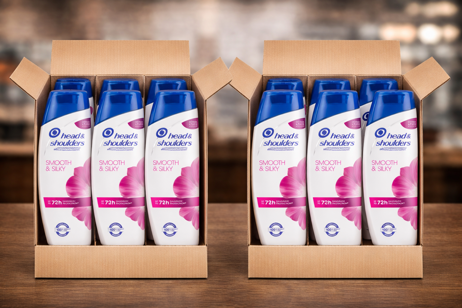 Head & Shoulders Smooth & Silky Anti-Dandruff Shampoo 400ml (12 Bottles) 2 Cases