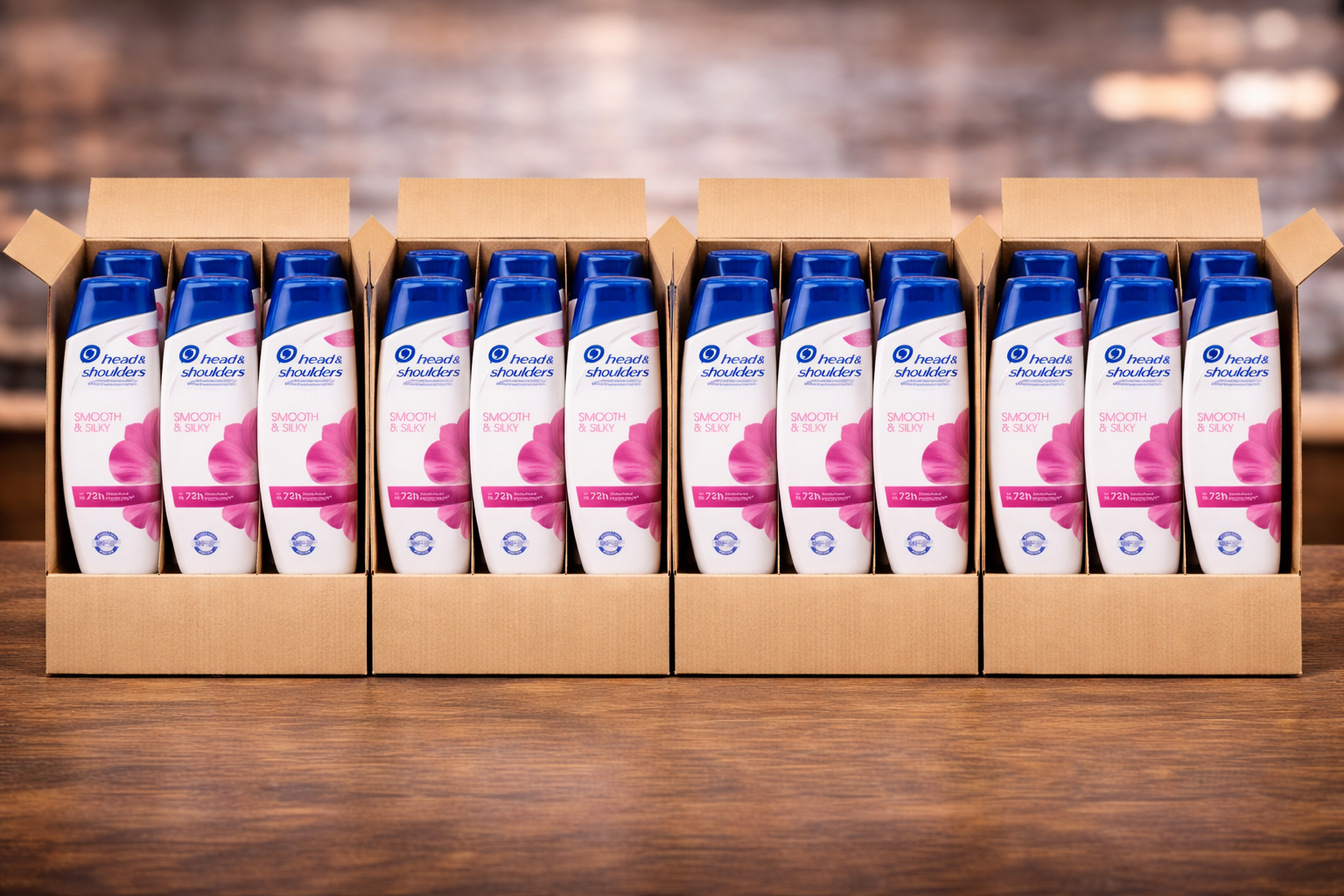 Head & Shoulders Smooth & Silky Anti-Dandruff Shampoo – 400ml 4 cases (24 Bottles Total)