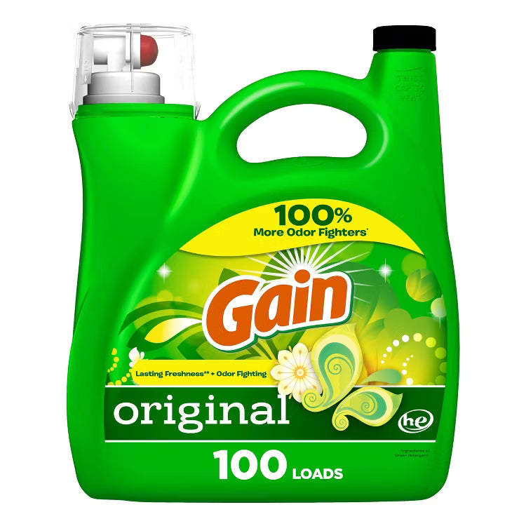 Gain Original HE Liquid Laundry Detergent – 144 fl oz (100 Loads) |