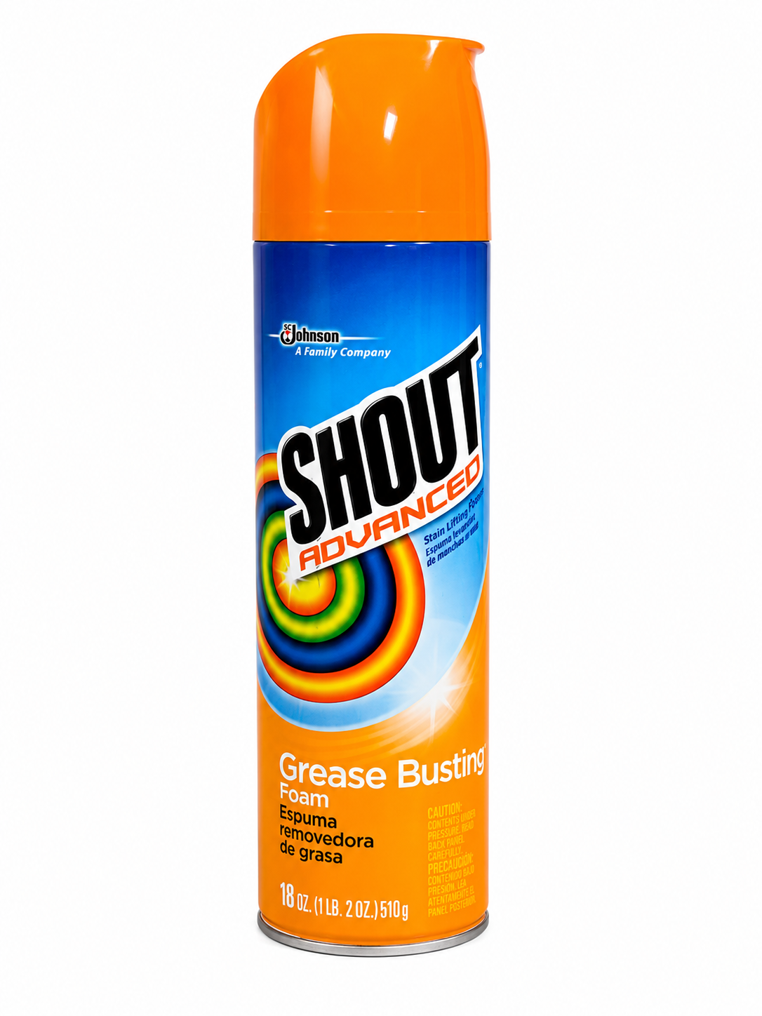 Shout Advanced Grease-Busting Foam Laundry Stain Remover 18 oz