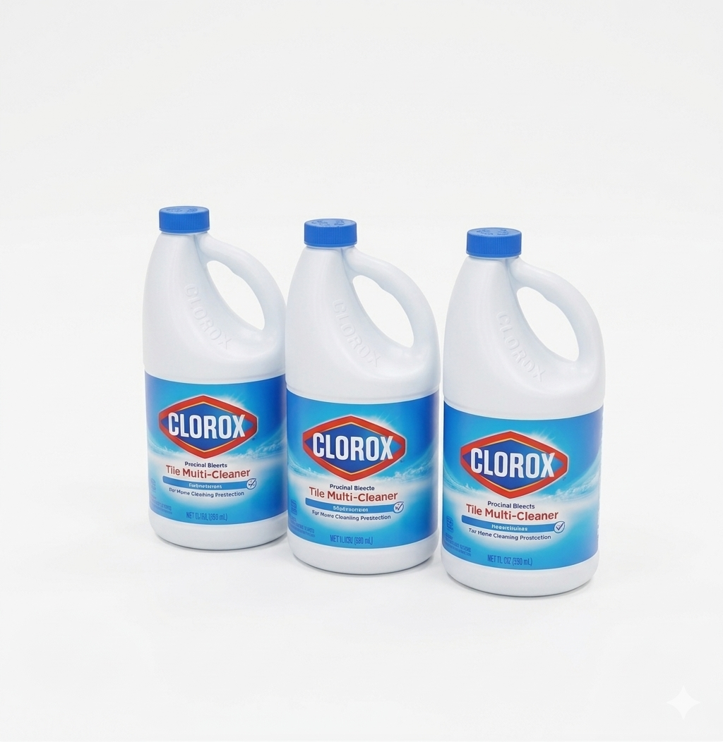case of 3 Clorox Disinfecting Bleach, Concentrated Regular Formula, 43 fl oz (1.27 L)