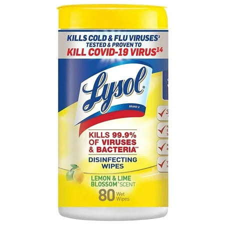 Lysol Disinfecting Wipes - Lemon & Lime Blossom 80 ct
